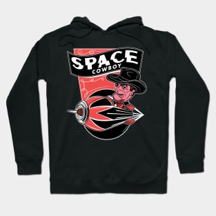 Retro Space Cowboy in Rocket Hoodie